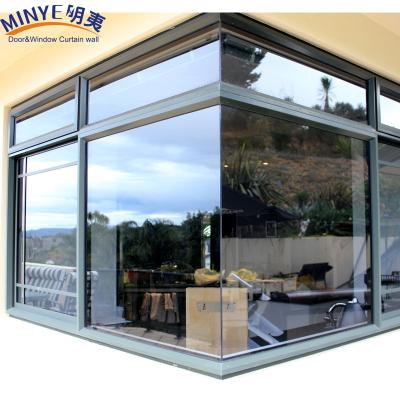 China Fixed aluminum frame reinforced seamless corner window design en venta