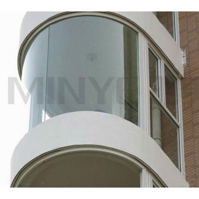 China Sliding Balcony Track Design Oval Aluminum Round Glass Window zu verkaufen