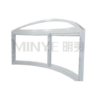 중국 Magnetic Round Screen Design Vinyl Curved Window / New Design Curved Glass Windows 판매용