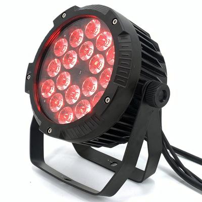 China SCENERY 18pcs 10w Die Cast IP65 18*10w ​​DMX Aluminum Outdoor Wash Par Can Waterproof RGBW 4in1 18x10w Flat LED Par Light For DJ Party for sale