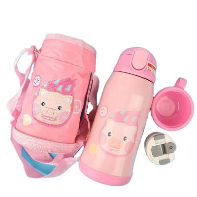 China PORTABLE 580ml Children's Water Cup With Animal Printing Stainless Steel Water Cup for sale