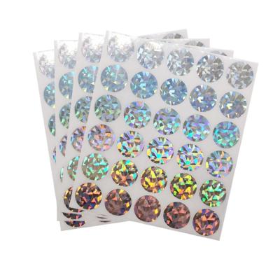 China Scratch-Off Stickers 25mm Round Holographic Adhesive Skin And Stick Scratch Off Labels For Tickets Promotional Games for sale