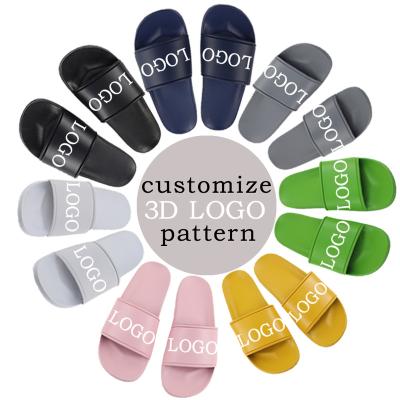 China Fashion Trend OEM Slides Shoes Sandal Custom Black PVC, Custom Logo Slippers Men Plain Blank Slide Sandal, Custom Logo Slide Sandal Slippers for sale