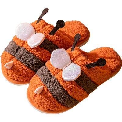 China Fashion trend rabbit woolen pure cotton slippers winter color cute cartoon rabbit male and female lovers cotton indoor slippers for sale