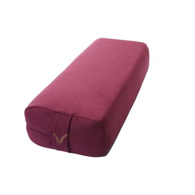 China Yoga Exercise Gillot Eco-Friendly Organic Cotton Pattern Yoga Bolster Stitching Rectangular Pillow Long for sale