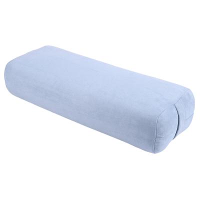 China Long Gillot Yoga Exercise Yoga Bolster Pillow Organic Cotton Buckwheat Fill for sale