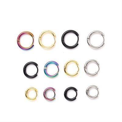 China Stainless Steel Retro Rings Casual / Sporty Earrings Ring Earrings Mens Studs Border Earrings for sale