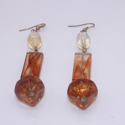 China BOHEMIA Fashion High Quality Resin Blood Stone Acrylic Earrings for sale