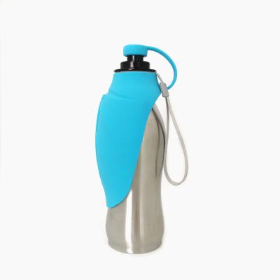 China ConvenientTravel Automatic Portable Stainless Steel Dog Water Bottle Water Bottle Keeps Puppy Hydrated for sale