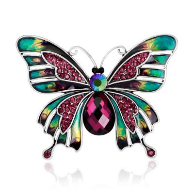 China Brooch European Korean jewelry butterfly oil drop version fashion clothing manufacturers wholesale supply for sale