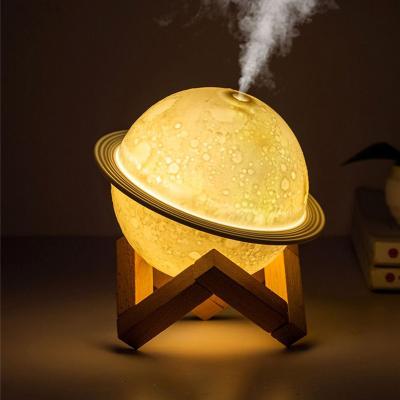 China New Car Planet Humidifier Colors Led Night Light Household Aromatherapy Diffuser 3D Air Humidifier for sale