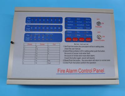 China 1-16 zone fire alarm system / conventional fire alarm control panel 256pcs for sale