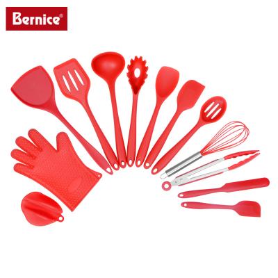 China Sustainable Food Grade Cookware 13PCS Kitchen Utensil Set Silicone for sale