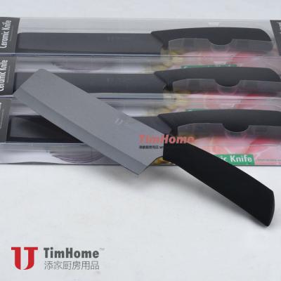 China Sustainable Timhome 6 Inch China Ceramic Cleaver Knife With ABS Handle for sale