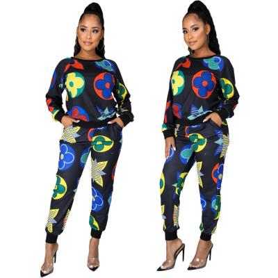 China 2021 New Women's Sportswear Viable Two-piece Set Ladies Long Sleeve Fashion Two-piece Set for sale