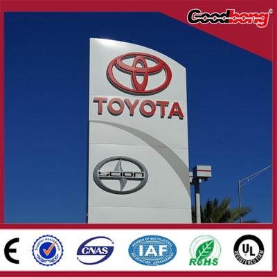 China Big size High quality vacuum forming car logo pylon sign for car dealership for sale