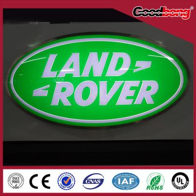 China Round Steel Backlit Light Led Car Logo Or Emblem with their names for dealerships store for sale