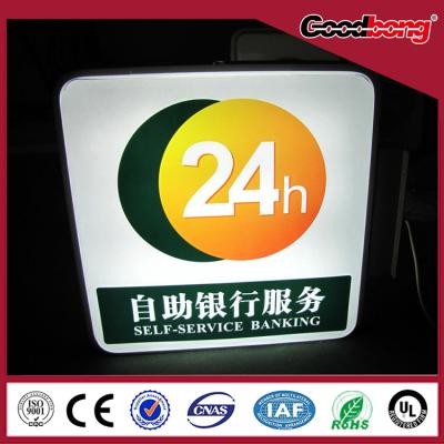 China outdoor indoor waterproof anti-wind illuminated advertising bank light box for sale