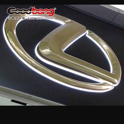 China LED Backlit Plastic Chrome Car Logo Letter for sale