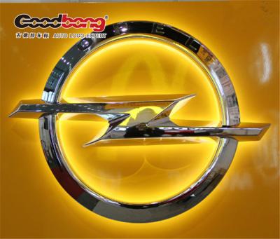 China vacuum thermoforming chrome logo for car dealership for sale