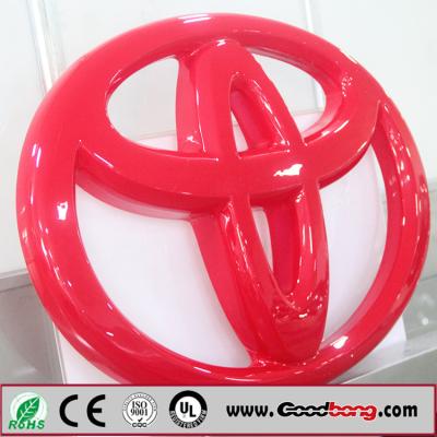 China High quality vacuum forming acrylic backlit 3D  toyota car logo sign for sale