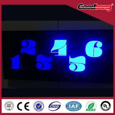 China outdoor indoor waterproof anti-wind vacuum forming chorme Channel Alphabet Letter Sign for sale