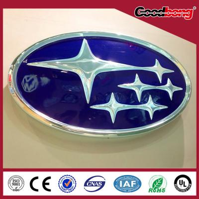 China Outdoor stainless metal car logo with light led box for famous brand,wholesale standard for sale