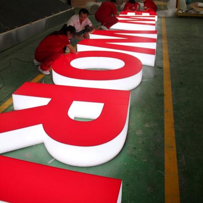 China customer bought New 3d outdoor acrylic light letter signage for sale for sale