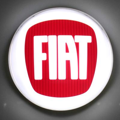 China Fiat dealer use Programmable Advertising acrylic Chrome Led  3D Car Logo Signage for sale