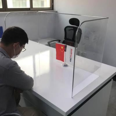 China Acrylic Isolation Board Desk School Public Places Anti-Spray Virus Protection Table Divider for sale