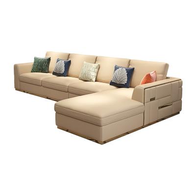 China Sofa Bed Italy Luxury Home Furniture Modern Recliners Sofa , Leather Sofa Set Living Room Furniture L Sofa for sale