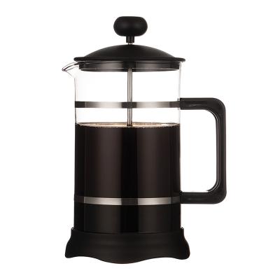 China New Modern Durable Heat Resistant Multi-size Glass French Press Coffee Pot for sale