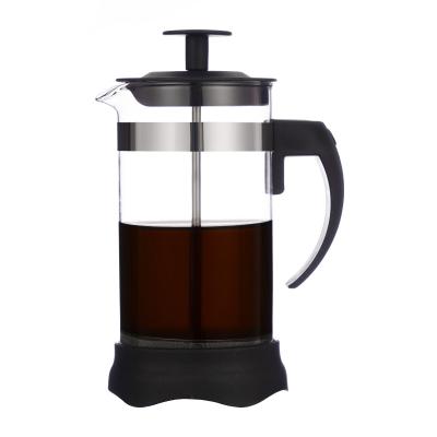 China Modern Customizable High Borosilicate Glass French Press Coffee Pot for sale