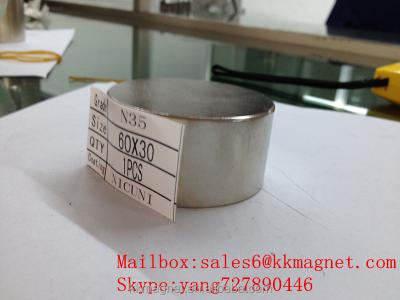 China Industrial magnet neodymium magnet N42 N35 60x 30 factory in Ningbo magnet for stop water meter for sale