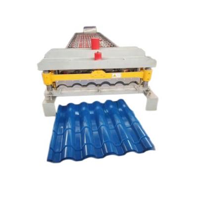 China House Metal Glazed Steel Roofing Tile Roll Forming Machine for sale