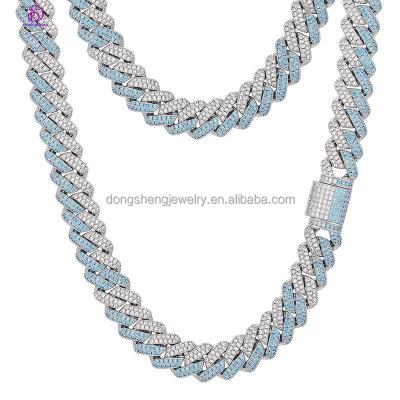 China Hot Sale Drop Shipping Hip Hop Iced Out Cuban Link Vvs Diamond Hip Hop Moissanite Chain 16mm-24mm for sale