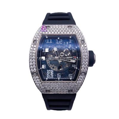 China Mechanical Watch Diamond Quartz Watch Luxury Jewelry Wrist Date Mens Jewelry Hip Hop Moissanite Diamond Inlaid Iced Out Power Reserve Watch for sale