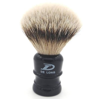 China High Grade Silvertip Badger Hair Black Resin Handle Hand Made Shaving Brush Men's Shaving Brush Gift OEM/ODM for sale