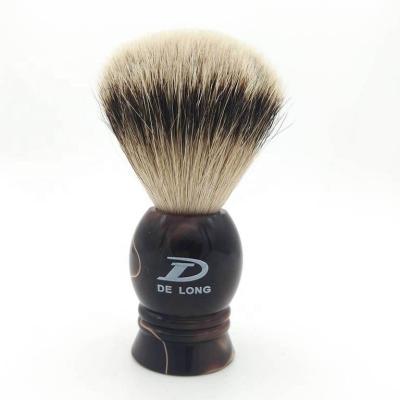 China High Grade Resin Silvertip Badger Hair Shaving Brush Men's Shaving Brush Gift Hand Made OEM/ODM Handle for sale