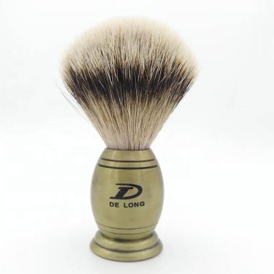 China High Grade Silvertip Badger Hair Metal Hand Made Shaving Brush Men's Shaving Brush Gift OEM/ODM Handle for sale