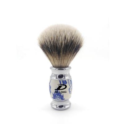 China High Grade Shaving Brush Mens Shaving Brush Gift Silvertip Badger Hair Chrome Handle OEM/ODM Hand Made for sale