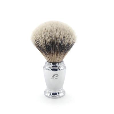 China High Grade Shaving Brush Mens Shaving Brush Gift Silvertip Badger Hair Chrome Handle OEM/ODM Hand Made for sale