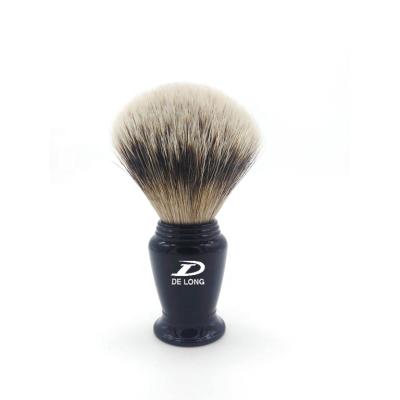 China High Grade Silvertip Badger Hair Metal Hand Made Shaving Brush Men's Shaving Brush Gift OEM/ODM Handle for sale