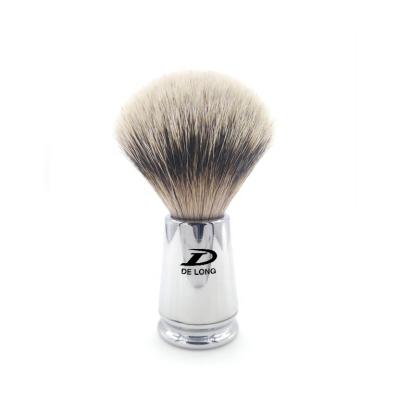 China High Grade Shaving Brush Mens Shaving Brush Gift Silvertip Badger Hair Chrome Handle OEM/ODM Hand Made for sale