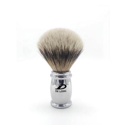 China High Grade Shaving Brush Mens Shaving Brush Gift Silvertip Badger Hair Chrome Handle OEM/ODM Hand Made for sale