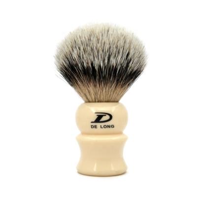 China Ivory Handle High Grade Imitation Silvertip Badger Hair Shaving Brush Men's Shaving Brush Gift OEM/ODM Hand Made for sale