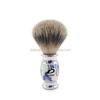 China Best Shaving Brush Badger Shaving Brush with Luxury Metal Handle for sale