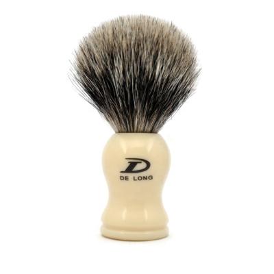 China High Grade Pure Imitation Hair Shaving Brush Men's Shaving Brush Gift 100% Hand Made Ivory Badger Handle OEM/ODM for sale