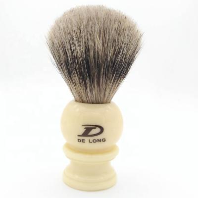 China High Grade Pure Imitation Hair Shaving Brush Men's Shaving Brush Gift 100% Hand Made Ivory Badger Handle OEM/ODM for sale