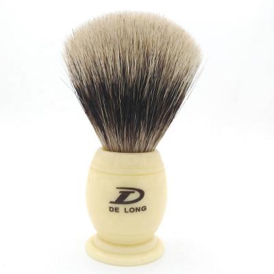 China High Grade Pure Imitation Hair Shaving Brush Men's Shaving Brush Gift 100% Hand Made Ivory Badger Handle OEM/ODM for sale